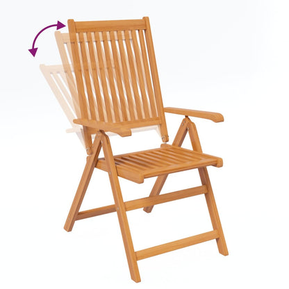 vidaXL Garden Dining Set | Natural Wood | Solid Acacia Wood | Large | Expandable - Brown
