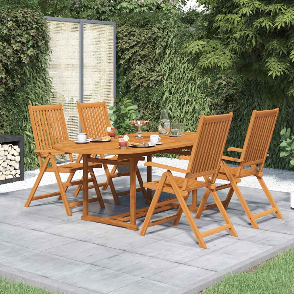 vidaXL Garden Dining Set | Natural Wood | Solid Acacia Wood | Large | Expandable - Brown
