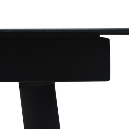 vidaXL Dining Set | Black | Cotton rope, powder-coated steel, tempered glass - 15509