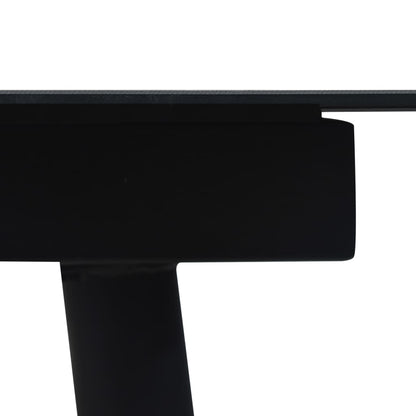 vidaXL Dining Set | Black | Cotton rope, powder-coated steel, tempered glass - 15494