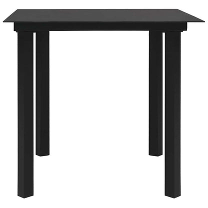 vidaXL 3 Piece Outdoor Dining Set PVC Rattan Black