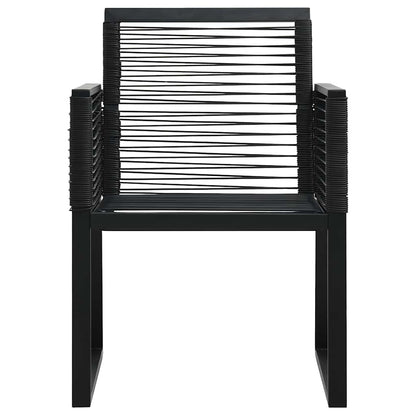 vidaXL 3 Piece Outdoor Dining Set PVC Rattan Black