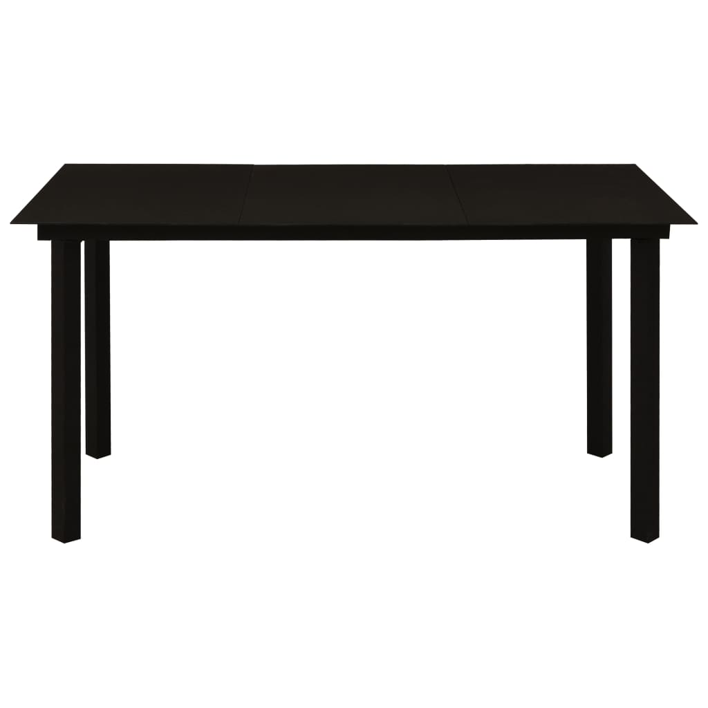 vidaXL 5 Piece Outdoor Dining Set PVC Rattan Black