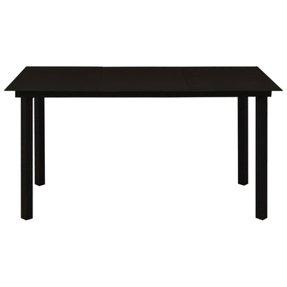 vidaXL 5 Piece Outdoor Dining Set PVC Rattan Black