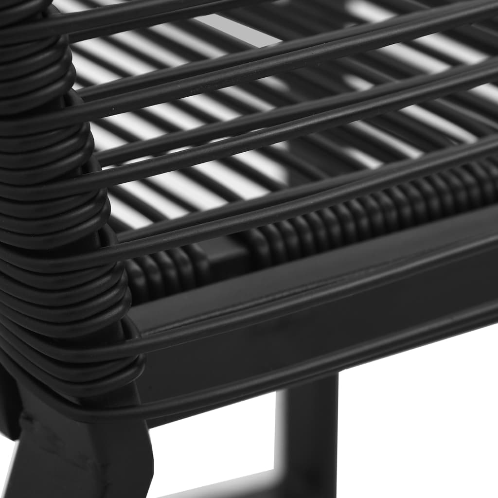 vidaXL 9 Piece Outdoor Dining Set PVC Rattan Black