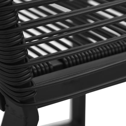 vidaXL 9 Piece Outdoor Dining Set PVC Rattan Black