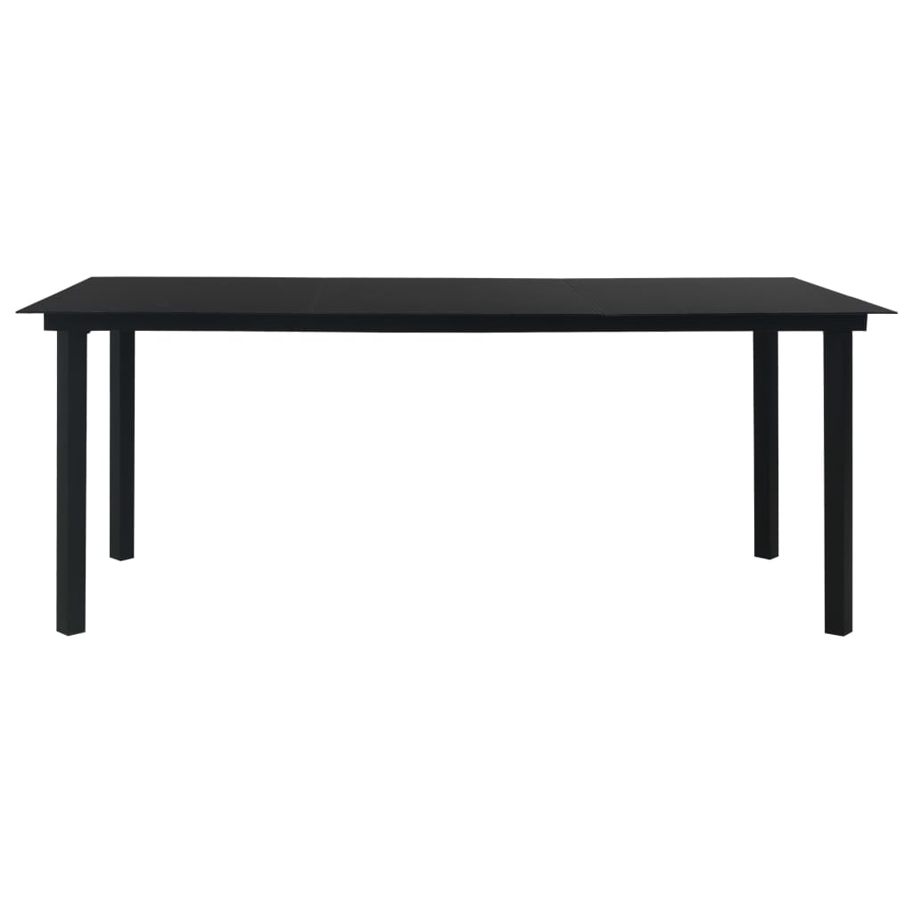 vidaXL 9 Piece Outdoor Dining Set PVC Rattan Black