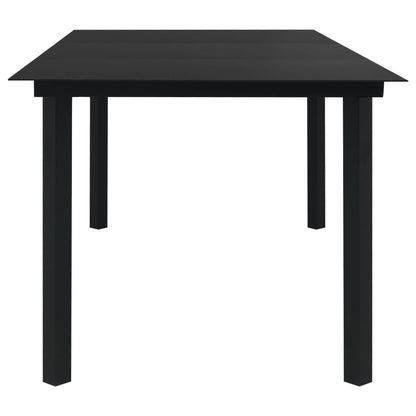 vidaXL 9 Piece Outdoor Dining Set PVC Rattan Black