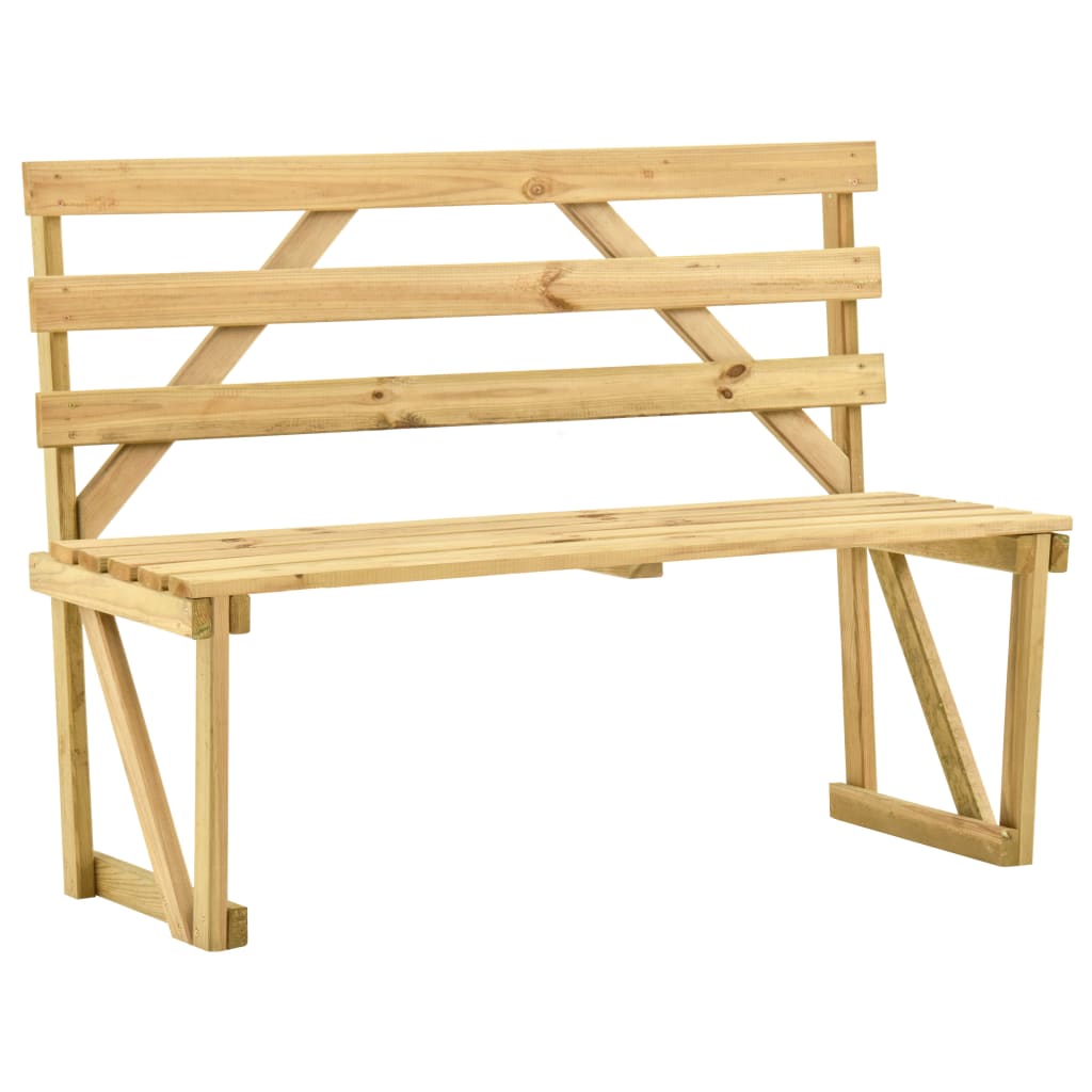 vidaXL Garden Bench | Green | Pinewood | 120 x 50 x 90 cm | Durable - 120 cm