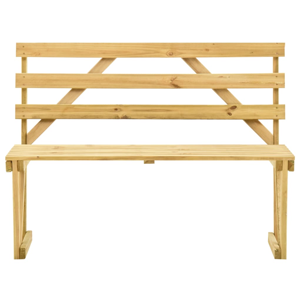 vidaXL Garden Bench | Green | Pinewood | 120 x 50 x 90 cm | Durable - 120 cm
