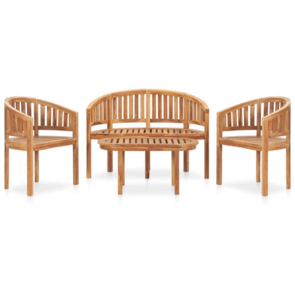 vidaXL Garden Lounge Set | Teak | Fine sanded teak hardwood | Standard | Durable - Brown - 120 x 52 x 86 cm
