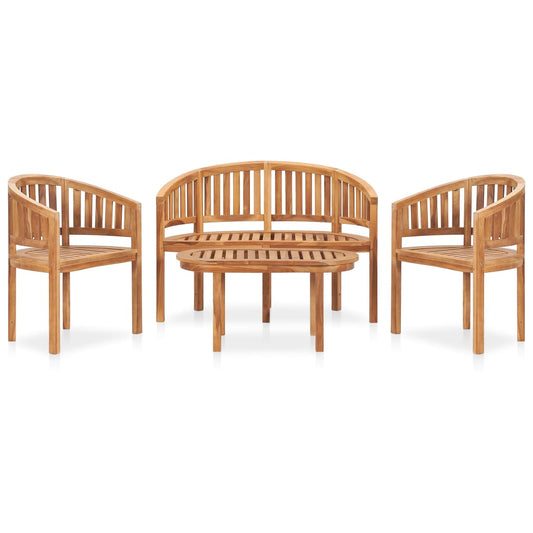 vidaXL Garden Lounge Set | Teak | Fine sanded teak hardwood | Standard | Durable - Brown - 120 x 52 x 86 cm