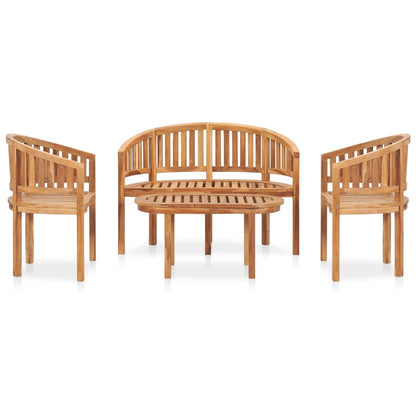 vidaXL Garden Lounge Set | Teak | Fine sanded teak hardwood | Standard | Durable - Brown - 120 x 52 x 86 cm