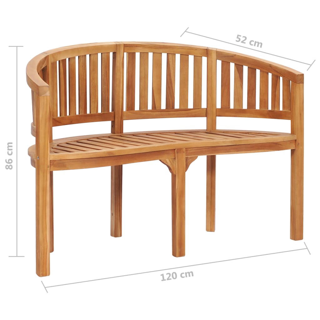 vidaXL Garden Lounge Set | Teak | Fine sanded teak hardwood | Standard | Durable - Brown - 120 x 52 x 86 cm