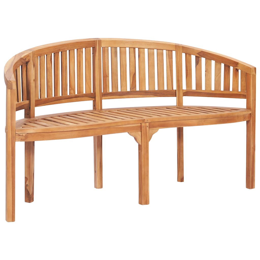 vidaXL 4 Piece Banana Garden Lounge Set Solid Teak Wood - Brown - 151 x 62 x 86 cm