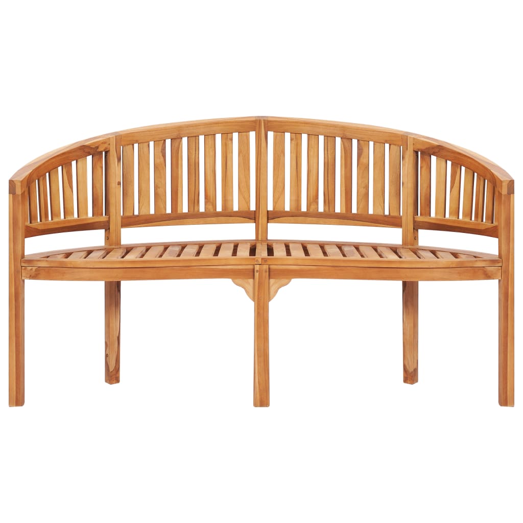 vidaXL 4 Piece Banana Garden Lounge Set Solid Teak Wood - Brown - 151 x 62 x 86 cm