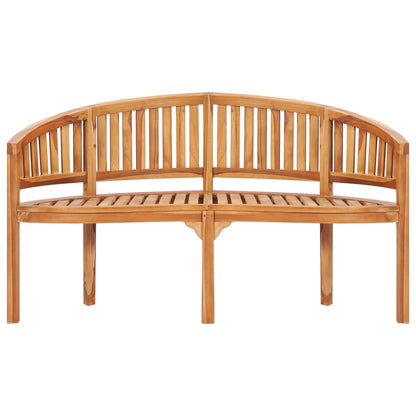 vidaXL 4 Piece Banana Garden Lounge Set Solid Teak Wood - Brown - 151 x 62 x 86 cm