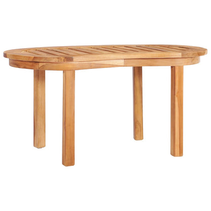 vidaXL 4 Piece Banana Garden Lounge Set Solid Teak Wood - Brown - 151 x 62 x 86 cm