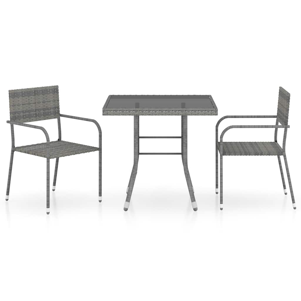 vidaXL Garden Dining Set | Anthracite and Grey - 80 cm table length