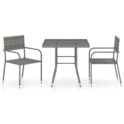 vidaXL Garden Dining Set | Anthracite and Grey - 80 cm table length
