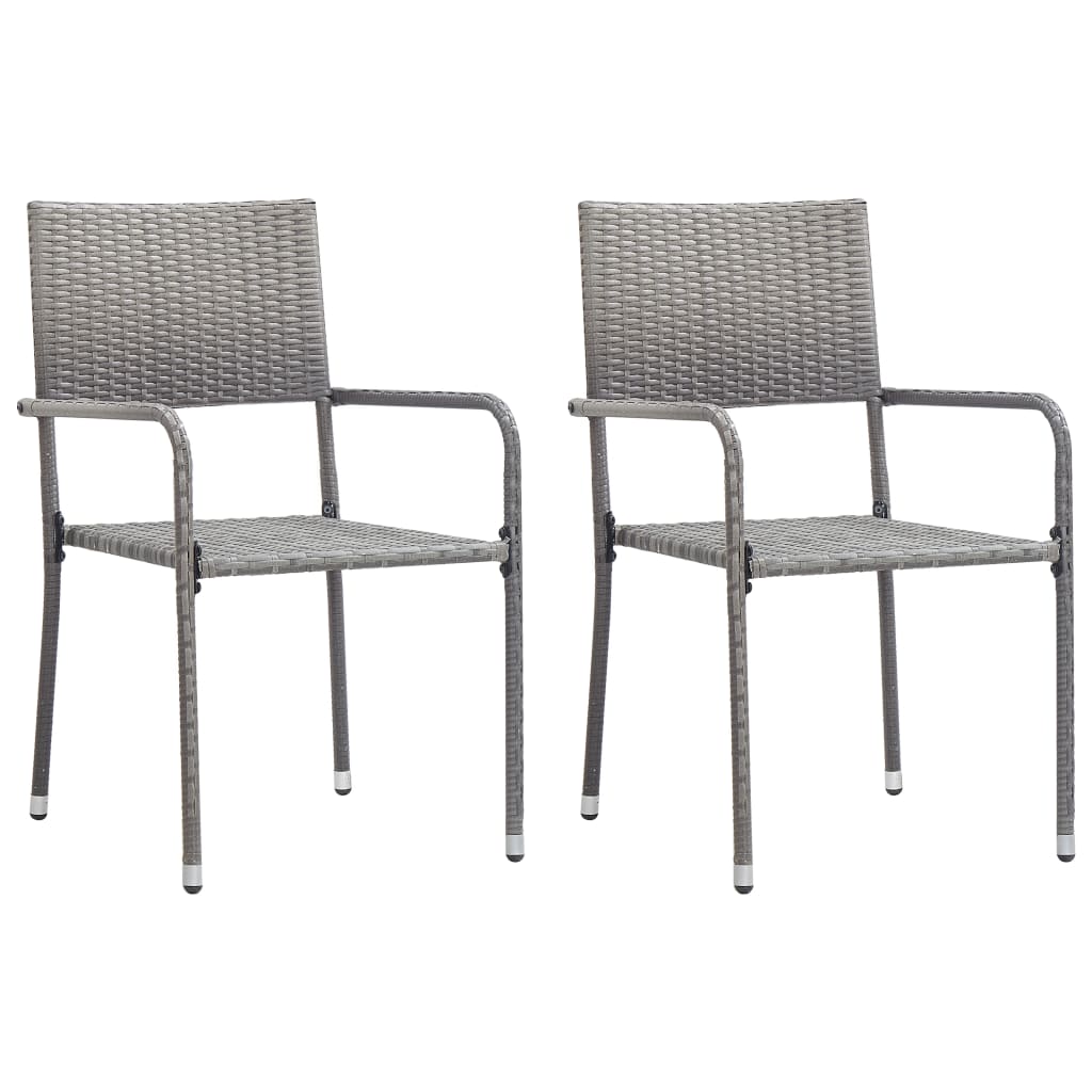 vidaXL Garden Dining Set | Anthracite and Grey - 80 cm table length