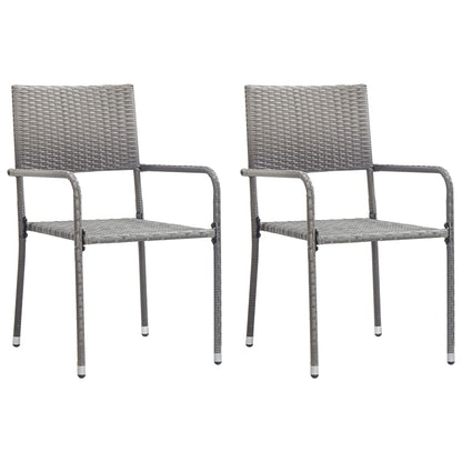vidaXL Garden Dining Set | Anthracite and Grey - 80 cm table length