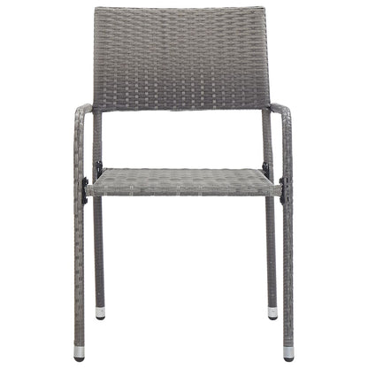 vidaXL Garden Dining Set | Anthracite and Grey - 80 cm table length