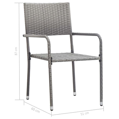 vidaXL Garden Dining Set | Anthracite and Grey - 80 cm table length