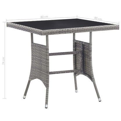 vidaXL Garden Dining Set | Anthracite and Grey - 80 cm table length