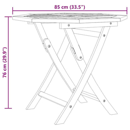 3059582 vidaXL 5 Piece Garden Dining Set Solid Teak Wood (47418+2x41999) - Brown - 85 x 85 x 76 cm