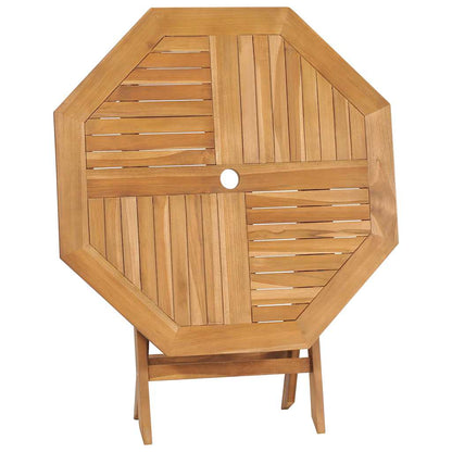 3059582 vidaXL 5 Piece Garden Dining Set Solid Teak Wood (47418+2x41999) - Brown - 85 x 85 x 76 cm