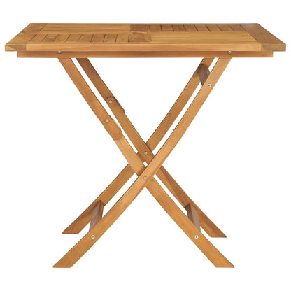 3059584 vidaXL 5 Piece Garden Dining Set Solid Teak Wood (47419+2x41999) - Brown - 85 x 85 x 76 cm