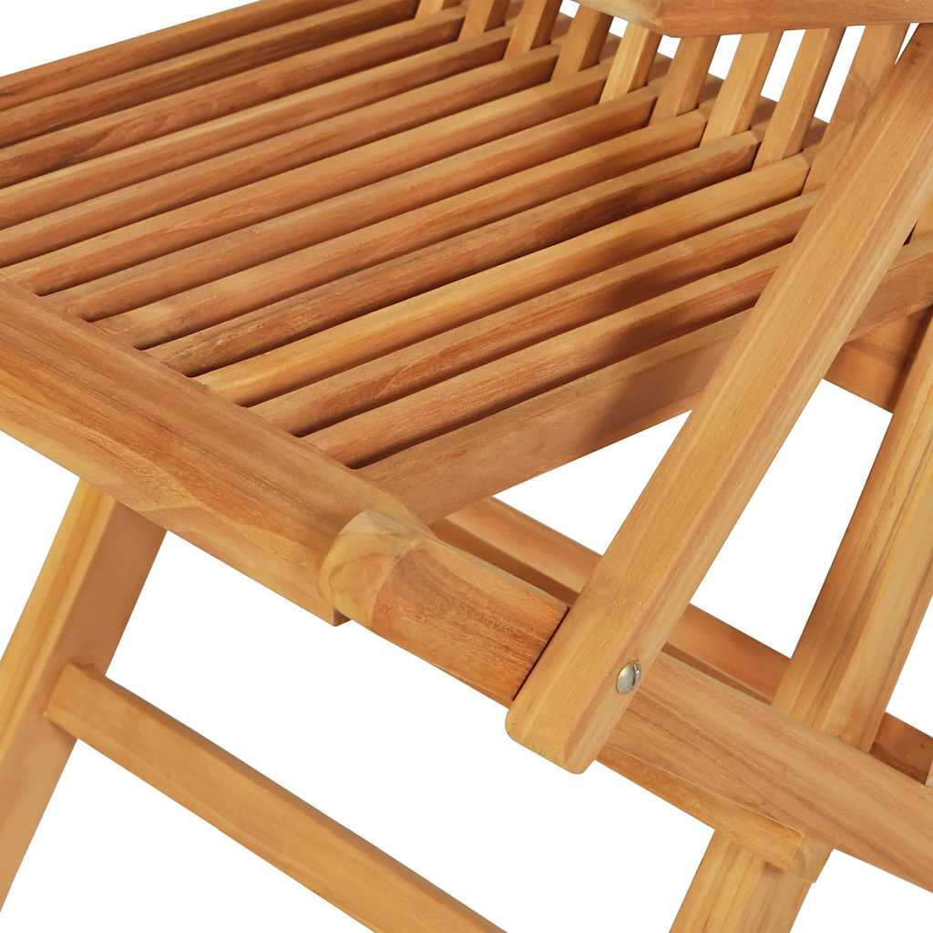 vidaXL 5 Piece Garden Dining Set Solid Teak Wood - Brown