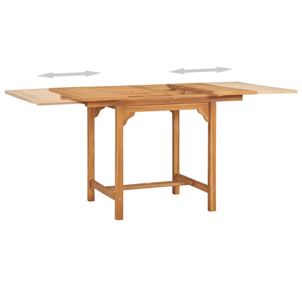 vidaXL 5 Piece Garden Dining Set Solid Teak Wood - Brown