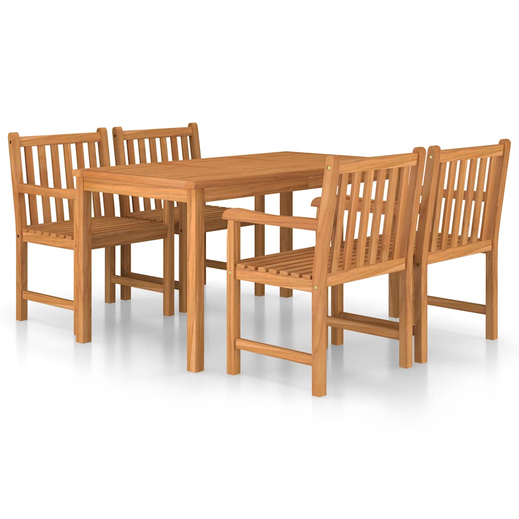 vidaXL Garden Dining Set | Warm teak | Solid teak wood | Large | Durable - Brown