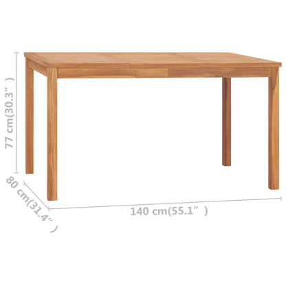 vidaXL Garden Dining Set | Warm teak | Solid teak wood | Large | Durable - Brown