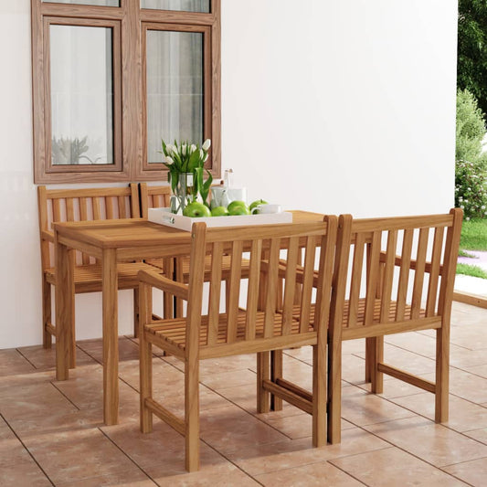 vidaXL Garden Dining Set | Warm teak | Solid teak wood | Large | Durable - Brown