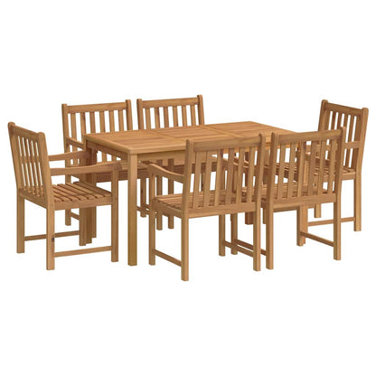 vidaXL Garden Dining Set | Natural Teak | Fine sanded teak hardwood - Brown