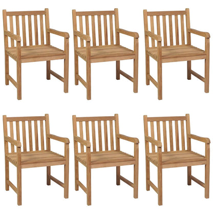 vidaXL Garden Dining Set | Natural Teak | Fine sanded teak hardwood - Brown