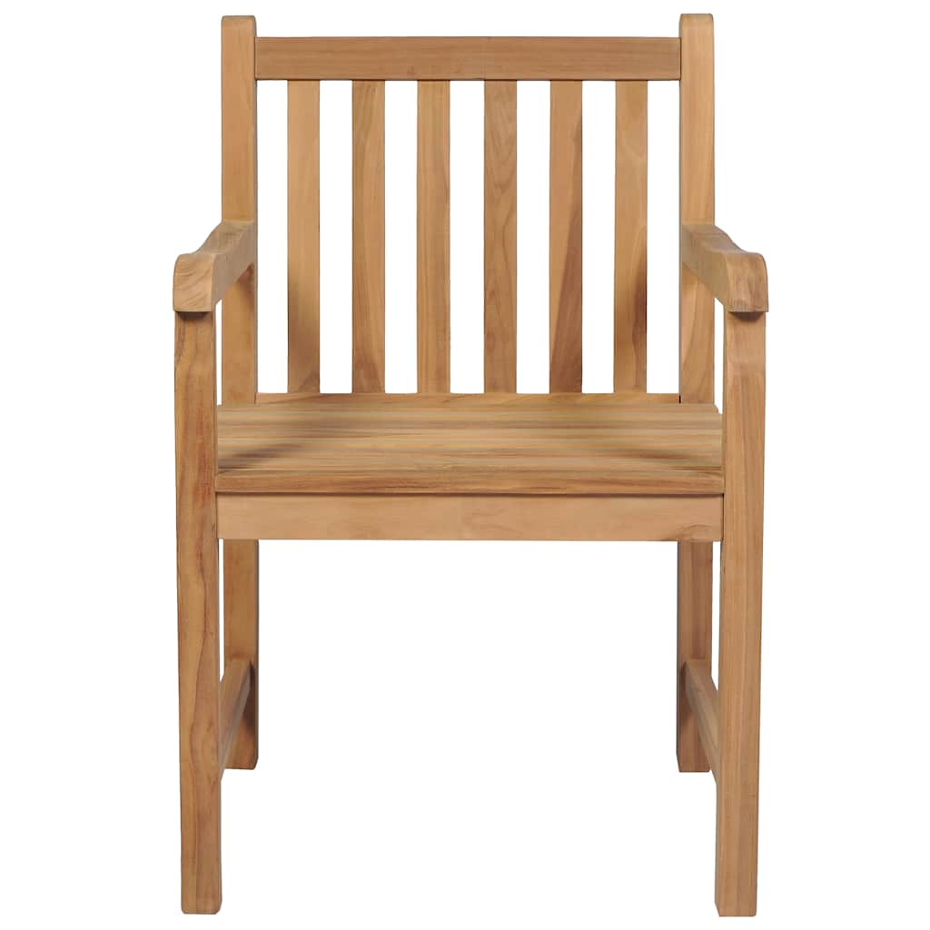 vidaXL Garden Dining Set | Natural Teak | Fine sanded teak hardwood - Brown
