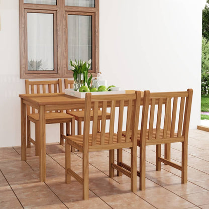 vidaXL Garden Dining Set | Warm Natural Teak | Solid Teak Wood | Durable - Brown