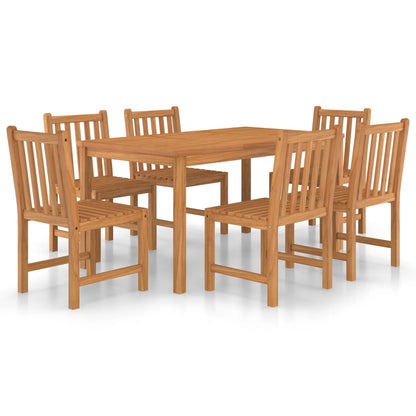 vidaXL Garden Dining Set | Warm Teak | Solid Teak Wood | Durable - Brown
