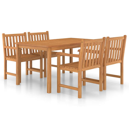 vidaXL Garden Dining Set | Warm Teak Brown | Solid Teak Wood | Medium | Durable