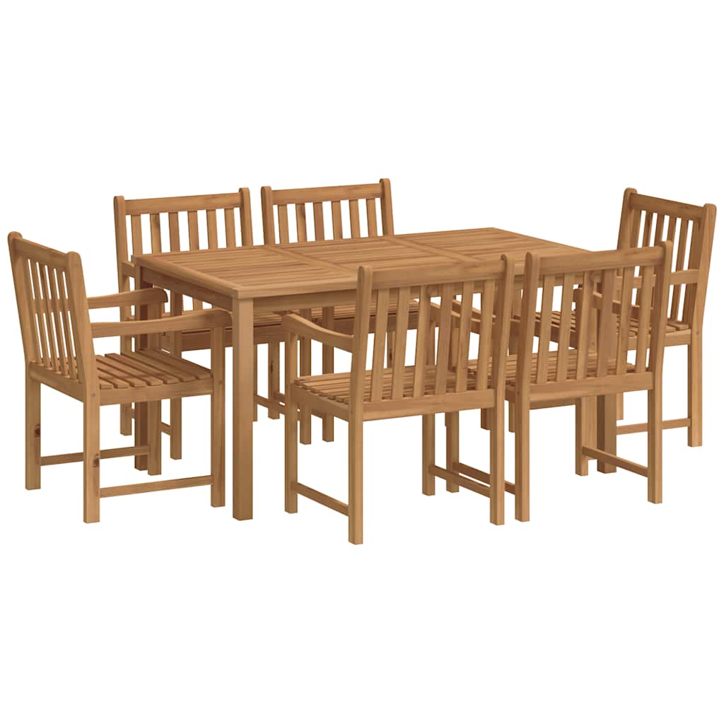 vidaXL 7 Piece Garden Dining Set 150x90 cm Solid Teak Wood - Brown