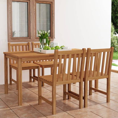 vidaXL Garden Dinings Set | Teak | Solid Teak Wood | Medium | Durable - Brown