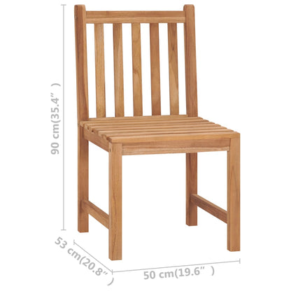 vidaXL Garden Dining Set | Warm Brown | Solid Teak Wood | Standard | Durable