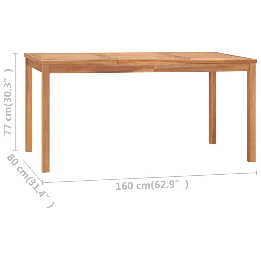 vidaXL Garden Dining Set | Warm Brown | Solid Teak Wood | Standard | Durable