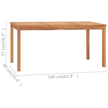 vidaXL Garden Dining Set | Warm Brown | Solid Teak Wood | Standard | Durable