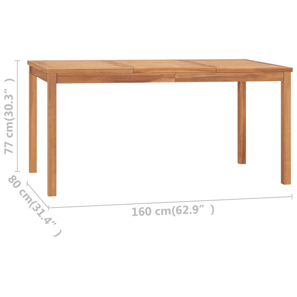 vidaXL Garden Dining Set | Natural Teak - Brown