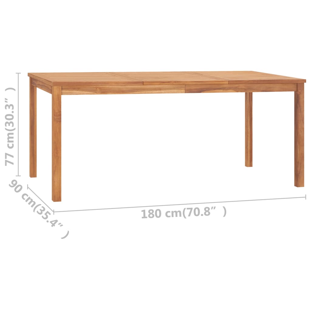 vidaXL Garden Dining Set | Warm Teak | Solid Teak Wood | Standard | Durable - Brown
